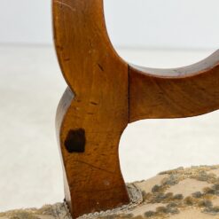 Riešutmedžio krėslas su gobeleno sėdimąja dalimi 52x53x84 cm, 36 cm