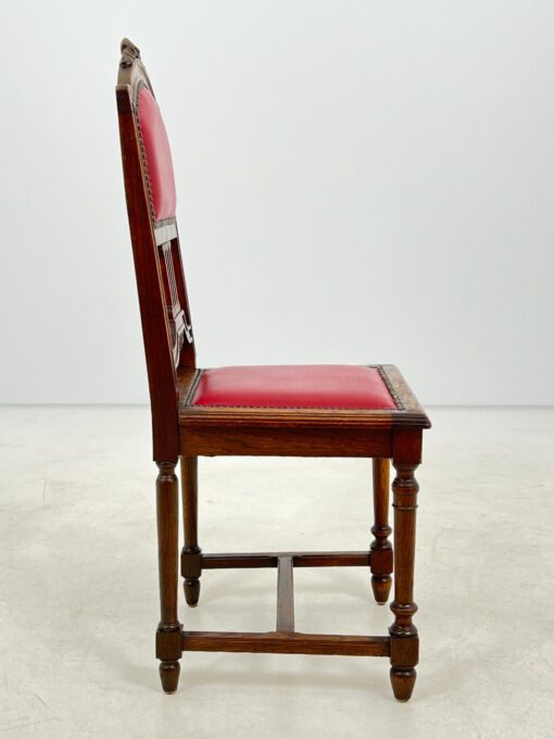 Ąžuolinė kėdė su eko oda 43x46x102 cm, 43 cm