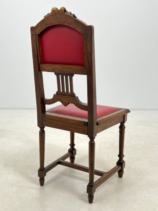 Ąžuolinė kėdė su eko oda 43x46x102 cm, 43 cm