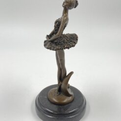 Milo bronzinė balerinos statula ant akmeninio postamento 12x12x26,5 cm