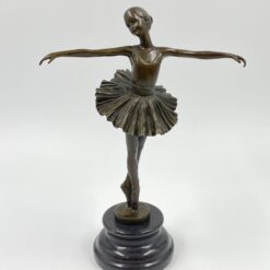 “J. B. Deposee” bronzinė balerinos statula ant postamento 10x21x29,5 cm