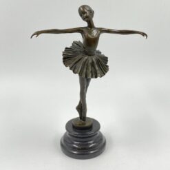 “J. B. Deposee” bronzinė balerinos statula ant postamento 10x21x29,5 cm