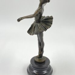 “J. B. Deposee” bronzinė balerinos statula ant postamento 10x21x29,5 cm