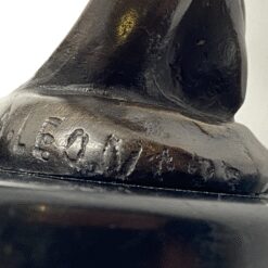 Bronzinė balerinos statula ant akmeninio postamento 13x19x27 cm