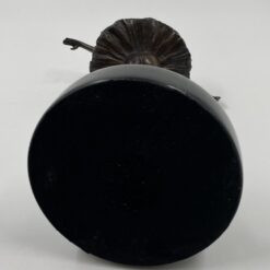 Bronzinė balerinos statula ant akmeninio postamento 13x19x27 cm