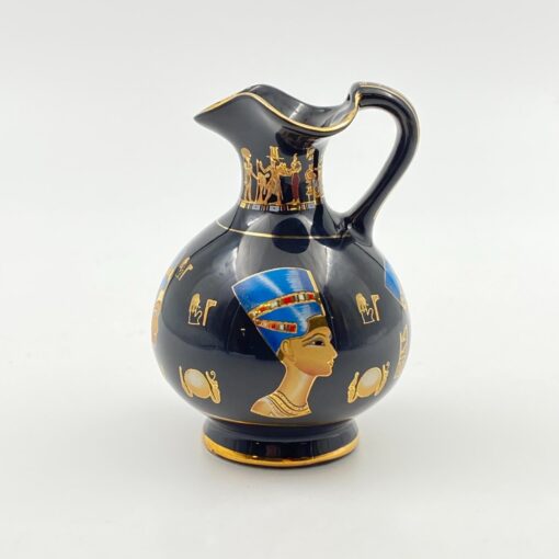 Keramikinis egiptietiškas ąsotėlis (220 ml) 8,5×8,5×12 cm