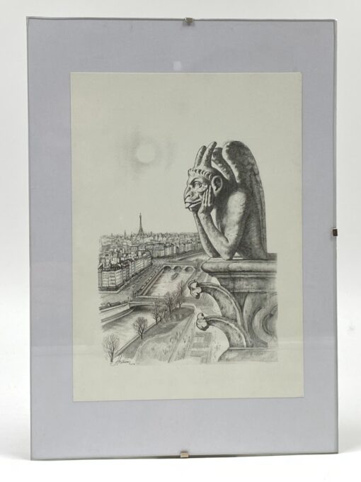 Įstiklintas printas “Paryžiaus peizažas” 27x21x24 cm