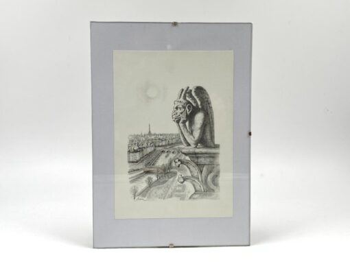 Įstiklintas printas “Paryžiaus peizažas” 27x21x24 cm