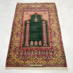 Vilnonis rankų darbo kilimas "Mihrab" 160x104x0,6 cm