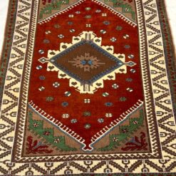 Vilnonis rankų darbo kilimas “Gabbeh” 206x148x1 cm