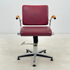 Vintažinis "Welonda" reguliuojamo aukščio sukamas kirpėjo krėslas 65x65x84-101 cm, 49-66 cm