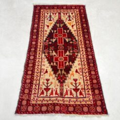 Vilnonis rankų darbo kilimas 182x95x0,5 cm