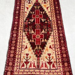Vilnonis rankų darbo kilimas 182x95x0,5 cm