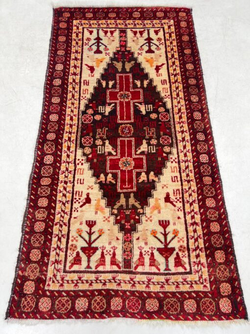 Vilnonis rankų darbo kilimas 182x95x0,5 cm