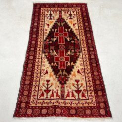 Vilnonis rankų darbo kilimas 182x95x0,5 cm