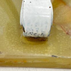 Pastatomas šviestuvas su onikso detalėmis 40x40x150 cm