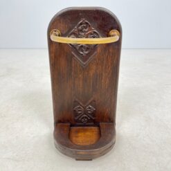 Art Deco stiliaus ąžuolinė skėtinė su žalvario detale 19x30x57 cm