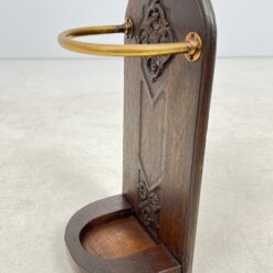 Art Deco stiliaus ąžuolinė skėtinė su žalvario detale 19x30x57 cm