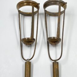 Žalvarinė bažnytinė apeiginė užmaunama žvakidė 11,5x13x34,5 cm