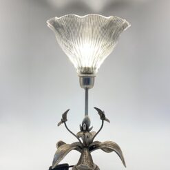 Metalinis stalinis šviestuvas stikliniu gaubtu 22,5×22,5×45 cm