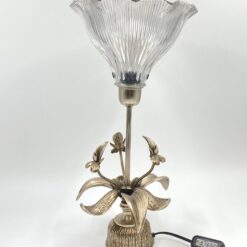 Metalinis stalinis šviestuvas stikliniu gaubtu 22,5×22,5×45 cm