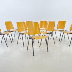 Beržo faneruotės kėdė metalinėmis kojomis 52x47x83 cm, 47 cm