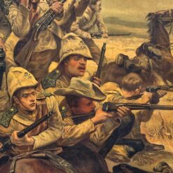 R. Caton Woodville 1902 metų batalinės tematikos printas 6×98,5×71 cm