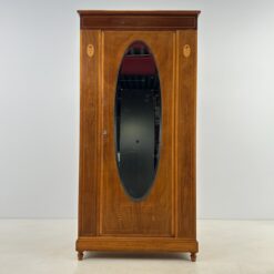 Biedermeier stiliaus vienų durų spinta su veidrodžiu 59x105x211 cm
