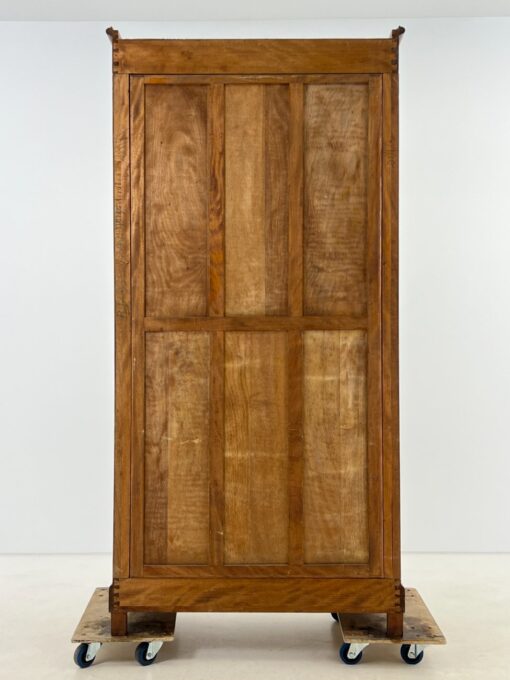 Bydermejerio stiliaus vienų durų spinta su veidrodžiu 59x105x211 cm