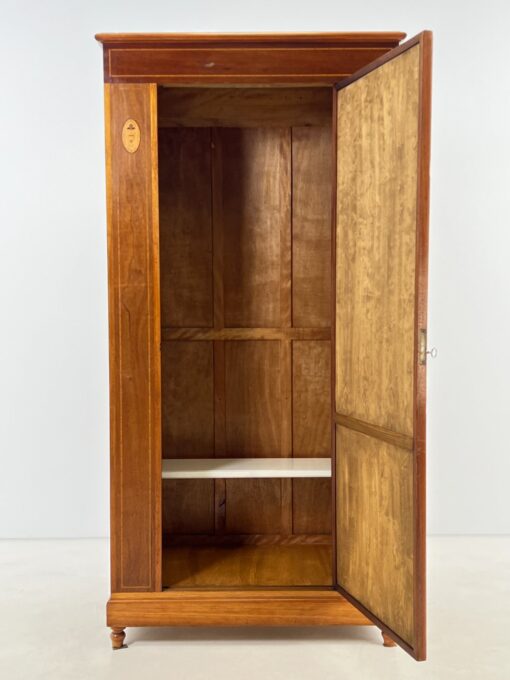 Bydermejerio stiliaus vienų durų spinta su veidrodžiu 59x105x211 cm