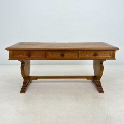Ąžuolinis rašomasis stalas su stalčiais 80x180x80 cm
