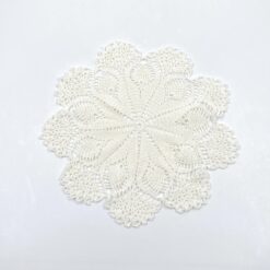 Apvali rankų darbo stalo servetėlė 29x29x0,1 cm