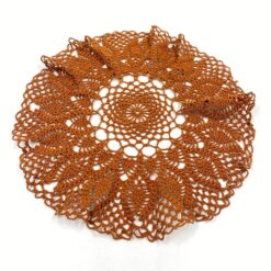 Apvali nerta rankų darbo stalo servetėlė 28,5x28,5x0,1 cm