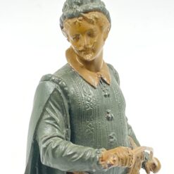Metalinė vyro su špaga statula ant marmuro pagrindo “LSF” 10,5×10,5×23,5 cm
