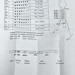 Kiniška bambukinė fleita odiniame dėkle 13x52x13 cm