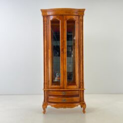 Mango medienos vitrina su dvejais stalčiais 45x78x181,5 cm