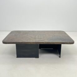 Industrinio stiliaus metalinių kojų staliukas 80x120x35 cm