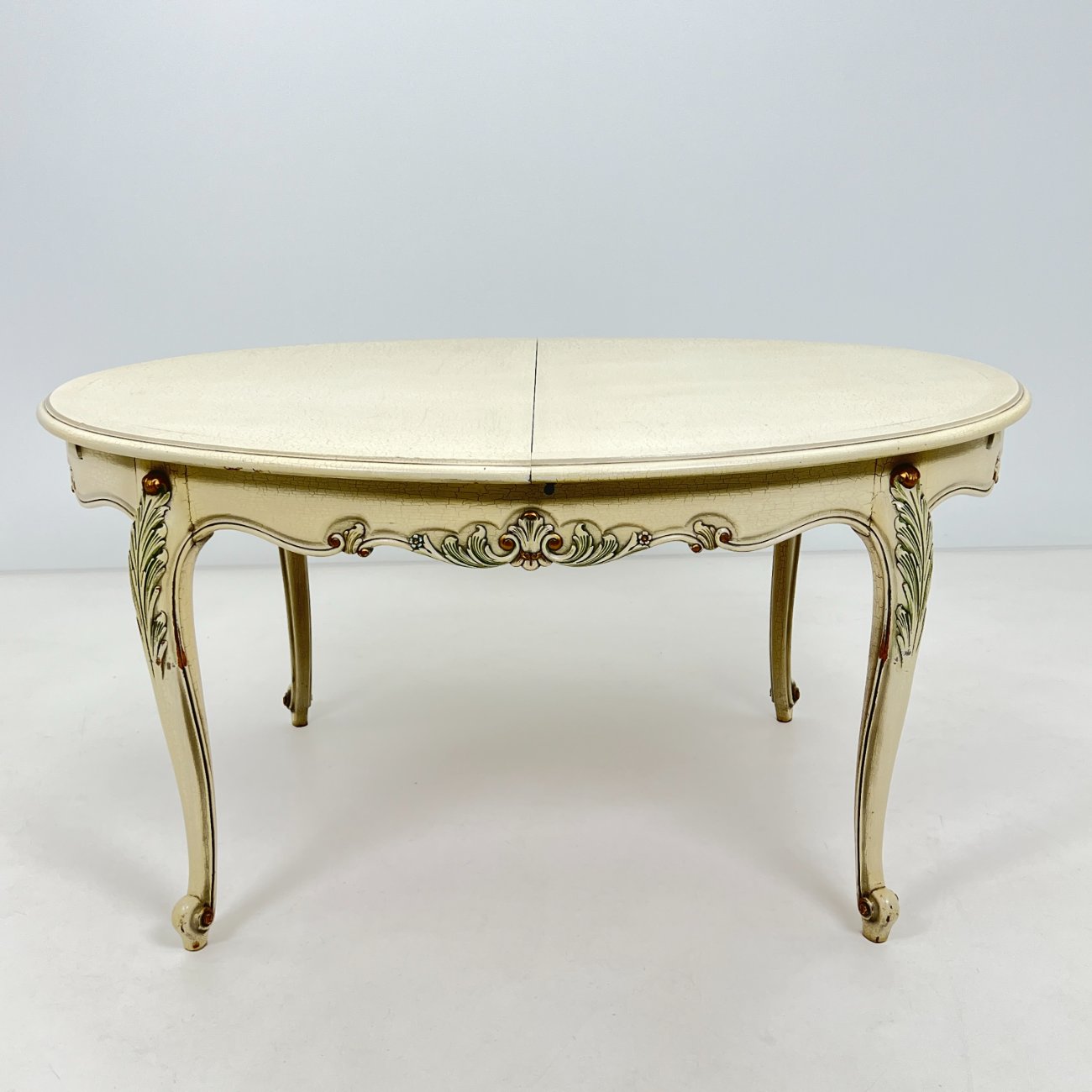 DL0004-stalai-0 Provanso stiliaus, medinis išskleidžiamas stalas 115×150(+50)x76,5 cm