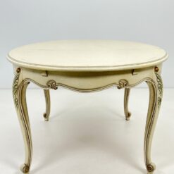 Provanso stiliaus, medinis išskleidžiamas stalas 115×150(+50)x76,5 cm