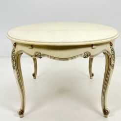 Provanso stiliaus, medinis išskleidžiamas stalas 115×150(+50)x76,5 cm