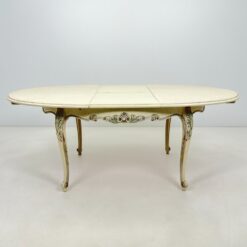 Provanso stiliaus, medinis išskleidžiamas stalas 115×150(+50)x76,5 cm