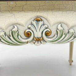 Provanso stiliaus, medinis išskleidžiamas stalas 115×150(+50)x76,5 cm