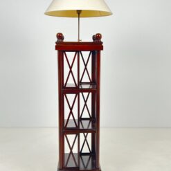 Pastatomas toršeras su raudonmedžio knygų lentyna 60,5×60,5×190 cm