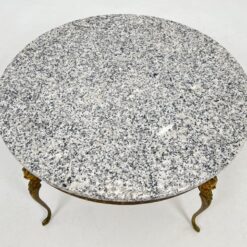 Žalvarinis staliukas su granito stalviršiumi 85,5×85,5×49 cm