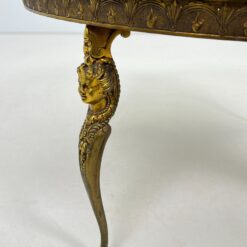 Žalvarinis staliukas su granito stalviršiumi 85,5×85,5×49 cm