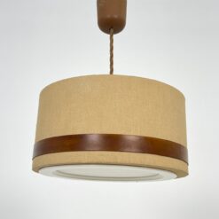 Metalinio rėmo pakabinamas šviestuvas aptrauktas medžiaga 27,5x27,5x37,5 cm