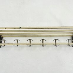 Vintažinė, dažyto metalo sieninė kabykla 28,5x86x16 cm