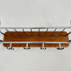 Vintažinio stiliaus, metalinė kabykla su medine dalimi 27×82,5×31,5 cm