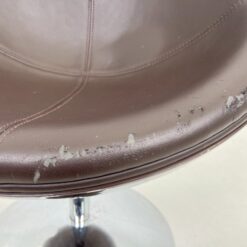 Vintažinis apvalus sukamas fotelis 65x71x77 cm, 46 cm