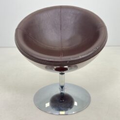 Vintažinis apvalus sukamas fotelis 65x71x77 cm, 46 cm